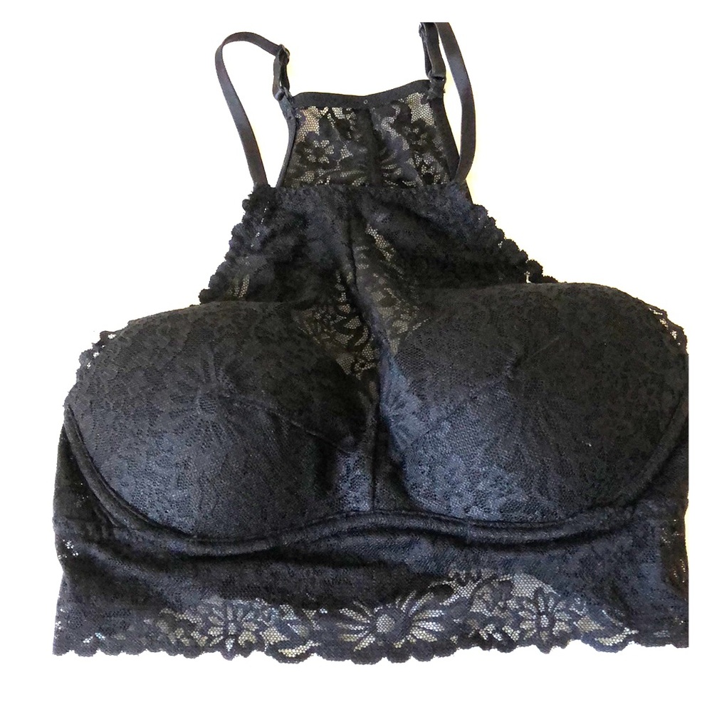 PINK Push-up Bralette ( Black XS) USED ONCE